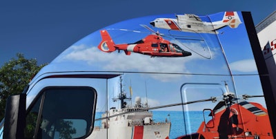 Detail shots of the Coast Guard tractor