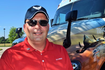 John Omaster of Burwick, Penn., served in the Air Force between 1988 and 1998 in both Desert Storm and Desert Shield, he says. He will haul in this Air Force-themed tractor on northeast-regional lanes for his customary dedicated account.