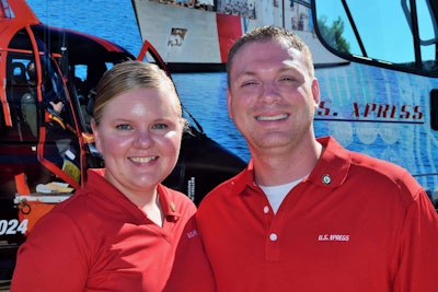 U.S. Xpress team drivers Rebekah and Don Davis