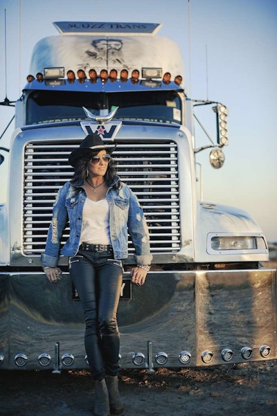 jayne-denham-with-ned-kelly-truck