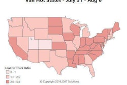 Most price changes on the top 100 van lanes were minor, but demand on regional lanes boosted load-to-truck ratios in the Northeast. Rates on the lane from Buffalo to Allentown, Pa.¸ were up 13 cents to an average of $2.59 per mile. The Midwest has also been improving, with outbound prices up in both Columbus and Chicago. The lane from Columbus to Memphis was up 22 cents, a good sign for retail traffic. Almost every major outbound lane from Memphis paid better last week. On the flip side, prices keep falling in Atlanta and Dallas. Those markets are numbers 1 and 2 for load posts on DAT Load Boards, but they’re also numbers 2 and 3 for truck posts. That extra competition for loads has kept rates from going up.