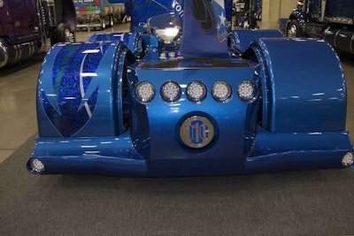 The highly fabricated rear bumper was built in-house out of steel.