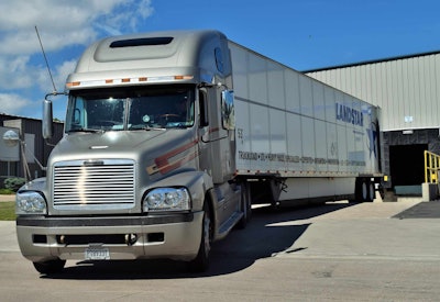 Buchs runs in this long-paid-for 2000 Freightliner Century. Recent updates include the brand-new headlight assemblies.