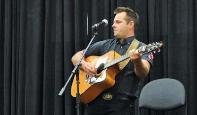 The winner of the 2016 Trucker Talent Search, Jason Lee Wilson, rocked out to “Truck Stop Betty,” a song he wrote, in the contest finale held Aug. 26, 2016.