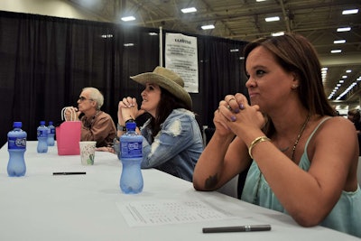 Judges in the Trucker Talent Search finale were, from right: Lindsay Lawler, Jayne Denham, Tim Walker and Max Heine.
