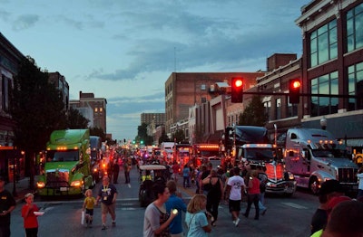 downtown joplin after special olympics convoy