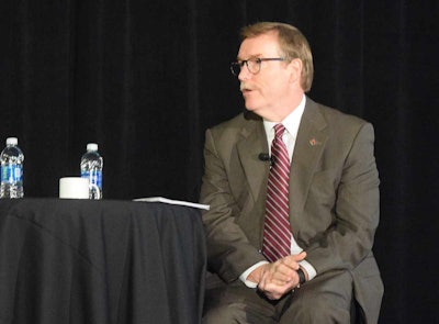 Navistar International CEO Troy Clarke spoke this month at the 2016 FTR Conference in Indianapolis, telling attendees that in 20 years, trucks will likely be operated similarly to airline jets: Truckers will operate the vehicle to major Interstates, where they’ll then turn driving control over to the vehicle itself.