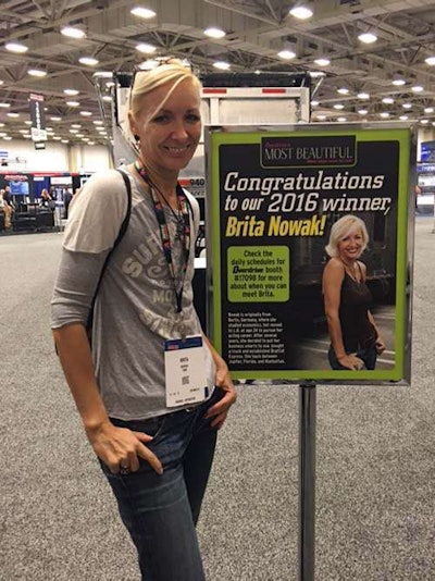 Brita Nowak attended the Great American Trucking Show in late August, where she met show attendees, received her Most Beautiful crown and modeled for a photo shoot for an issue of Overdrive.