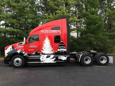 This specially-decaled Kenworth T680 will transport the U.S. Capitol Christmas Tree across the country in November.