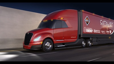 Navistar’s SuperTruck demonstration vehicle, CatalIST, achieved a freight efficiency improvement of 104 percent – more than double the 50 percent goal set by the U.S. Department of Energy for its SuperTruck program.