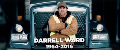 The History Channel, which airs “Ice Road Truckers” showed a tribute to Darrell Ward during the episode that followed his death.