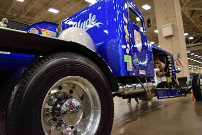 Wide rear wheels and an open hood help give Todd Turner’s creation a hotrod feel.