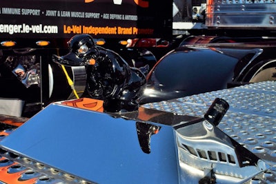 Finding a spot for the ever-important duck hood ornament. “Conventionals get to have cool ducks — a cabover can too,” Heard says.