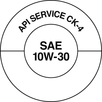 API developed two visually different API Service Symbol Donuts so that consumers can easily distinguish between the two categories. The API CK-4 (above) Donut will look the same as the current CJ-4 Donut.