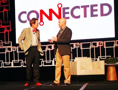 FTR’s Noel Perry (left) with Brent Hutto of Truckstop.com