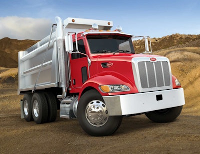 Peterbilt is adding the Bendix Wingman Advanced collision mitigation system to its Model 337 and Model 348 (shown) trucks.