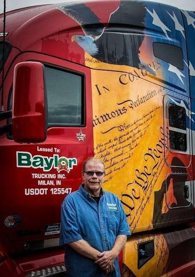 Baylor driver and Army veteran, Bob Willison. (PRNewsFoto/Baylor Trucking, Inc.)