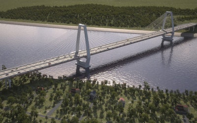 The new East End bridge connecting Utica, Ind., to Prospect, Ky., opened over the weekend. Tolls will begin on this bridge and two others connecting Louisville to Indiana on Dec. 30. (Photo courtesy Louisville-Southern Indiana Ohio River Bridges Project)