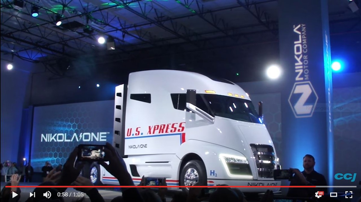 360 degree view of the new Nikola One hydrogen electric Class 8 truck
