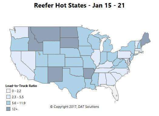Dat Reefer Hot States Map 2017 Jan15 21 2017 01 26 08 27