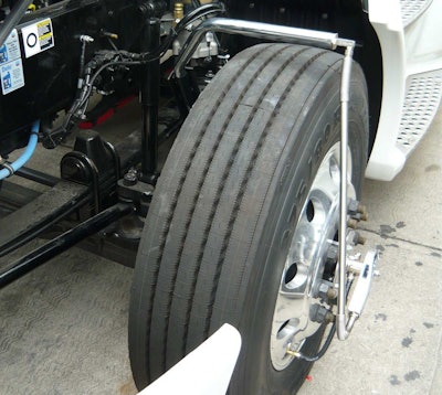 The Super-Air outrigger from the air system in the steer position.