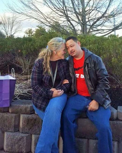 Josh and his buddy, Kay Wilson Hicks, who drives for May Trucking.