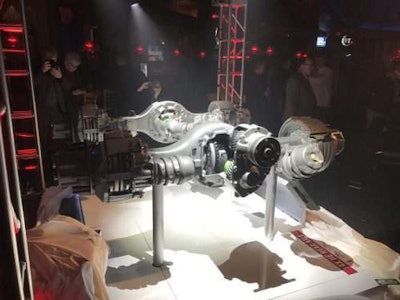 Meritor’s new 14X HE high-efficiency linehaul tandem drive axle.
