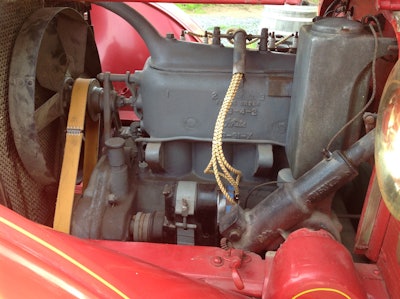 White trucks in the 1920s were made with leather fan belts, which are now extremely rare, Burg says. When he bought the truck, the belt had deteriorated after sitting for seven years, and he had to special order a new one from Germany.