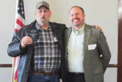 Second-place winner David Smithson with Dale Conard, president of Conard Transportation/Logistics