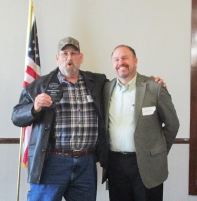 Second-place winner David Smithson with Dale Conard, president of Conard Transportation/Logistics