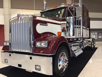 This Kenworth welcomes attendees in the lobby at MATS 2017.