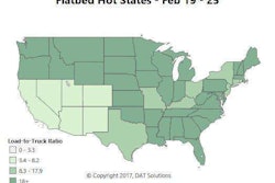 Higher volumes in the Southeast and Northeast have been driving much of the action. A lot of lanes have been up-and-down as of late, though, depending on weather changes. For these demand maps, as is usual in these reports, darker colors represent higher load-to-truck ratios and better negotiating strength for carriers on average.