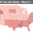 Higher than usual load counts in the northeast led for generally greater load-to-truck ratios last week, ahead of the forecast noreaster that just tore through the region.