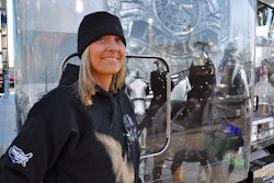 Stephanie Robak works with her husband in their business when she’s not on the job as a police officer.