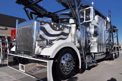 The Peterbilt 379 is a short hood, to compensate for its long back end.