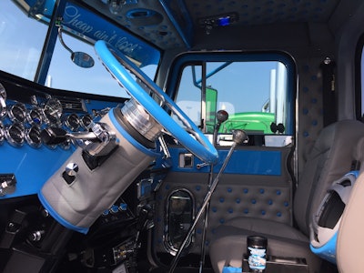 The interior of Brandon Smith's '96 379.