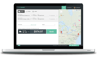 One of the attractions of tech brokerages’ systems is quick pricing offered to shippers looking to move loads, as illustrated by Loadsmart’s shipper dashboard.