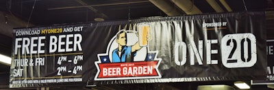 Download One20’s app, get free beer — the company is reprising their beer garden from GATS at MATS this year.