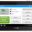 The TomTom Bridge runs M2M DataSmart’s hours logbook and DVIR programs on this 7-inch screen.