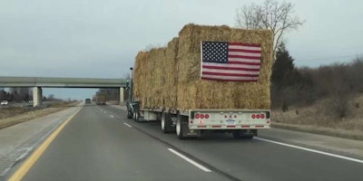 Convoys of trucks have delivered hay and other supplies to Oklahoma and Kansas to aid in wildfire relief efforts.