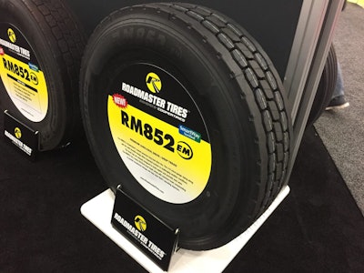 Cooper Tire launched its new Roadmaster long haul drive tire at MATS.