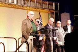 Charles Endorf, accepting the award at the CVSA Workshop, took a moment to recognize his wife, Kay, also in attendance, for the sacrifices she made through the years supporting him while on the road.