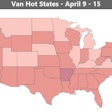 The slight national average-rate drop in van had more to do with the mix of freight. Long-haul freight (generally lower per-mile averages) was up, while shorter runs (generally higher) were down.