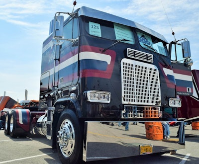 The 1988 Freightliner’s first truck show was the PKY championship at the Mid-America Trucking Show in Louisville, Ky., last month. Harwell didn’t bag any trophies, but he’s “just happy to spread the message” of the service and sacrifice military veterans make, which the truck illustrates.