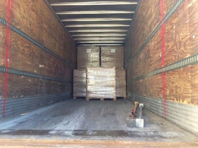 Luckily, I managed to capture this image before the offload — most importantly, the camera caught the trailer interior walls in clear view all the way to the doors.