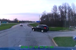 Not so fast | Still from Scott LeVan’s dashcam, capturing the getaway of the car thieves.