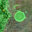 The scary green doughnut pretty much sums up Ohio weather.
