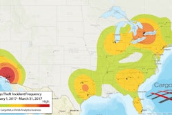 CargoNet reports that California had the most reported cargo thefts in 2017’s first quarter, followed by Ontario, Canada.