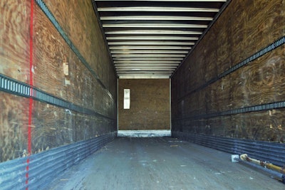 Sizable gouges were present on both left and right sides of the trailer.