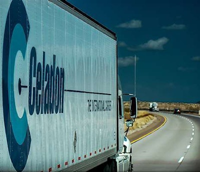 celadon truck, side view
